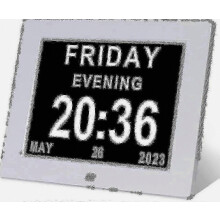 Horloge pour personnes atteintes de démence et de la maladie d'Alzheimer, grand format, calendrier numérique avec jour et date (18 cm)