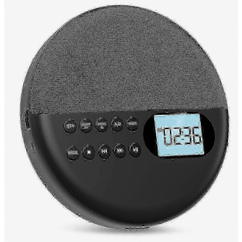 Rechargeable CD Player with Bluetooth Connectivity and Built-in Speakers featuring ASP LCD Display Technology  szbym02