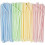 500 Pack Flexible Disposable Plastic Drinking Straws - 9.4" High - Assorted Colors Striped 1