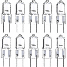 Lot de 10 ampoules halogènes G6.35 à 2 broches, 12 V, 35 W, blanc chaud 2700 K, pour lustres, spots sur rail, éclairages extérieurs et