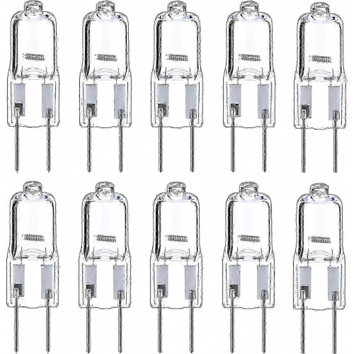 10 τεμάχια λάμπες αλογόνου G6.35 2 ακίδων 12v 35w, θερμό λευκό 2700k, για πολυελαίου