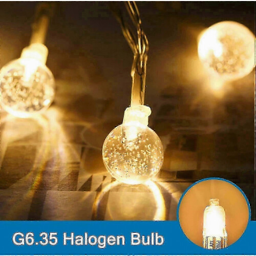 10 τεμάχια λάμπες αλογόνου G6.35 2 ακίδων 12v 35w, θερμό λευκό 2700k, για πολυελαίου 1