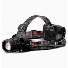 Punainen otsalamppu, 1000 lumenin ladattava otsalamppu zoomattavalla punaisella valolla (punainen valo)