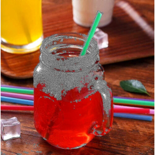 300 Pcs Colorful Plastic Long Disposable Drinking Straws 2