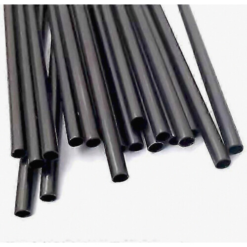 1000Pcs Black Drinking Straw Plastic Disposable Party Straws Straight Tableware 2
