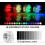 Lot de 4 lampes LED submersibles étanches avec télécommande pour salle de bain 2