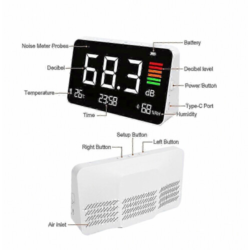 Decibel Meter,Digital Sound Level Meter 30-130db - XN 2