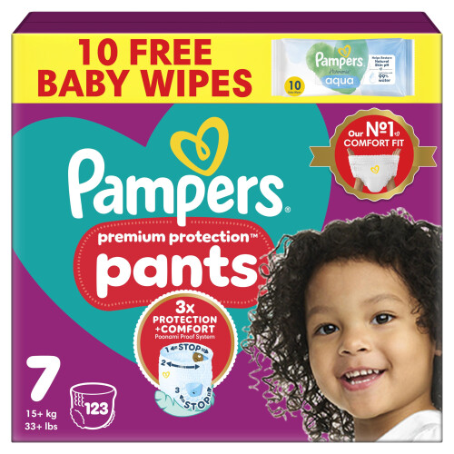 Pampers Pampers Premium Protection Nappy Pants Size 7 1