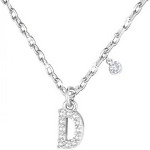 (D) GUOYU Initial Necklace for Women 925 Silver Letter Pendant with Zirconia A-Z Birthday Gift