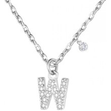 (W) GUOYU Initial Necklace for Women 925 Silver Letter Pendant with Zirconia A-Z Birthday Gift
