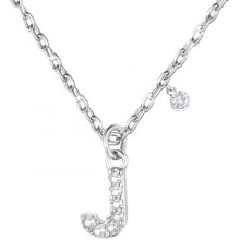 (J) GUOYU Initial Necklace for Women 925 Silver Letter Pendant with Zirconia A-Z Birthday Gift