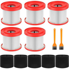 49-90-1900 Wet/Dry Vacuum Filters for 0780-20 0880-20: 5-Pack Filters with Foam Sleeve Washable and Reusable