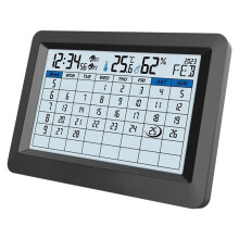 Alarm Clock Digital Calendar Wall Watch Week Number Thermometer Hygrometer Bedroom Desktop Clock 12/24 Hours Home