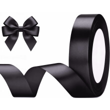 20mm Wide Black Ribbon, Yiduohua 22M Ribbons for Gift Wrapping, Gift Wrap Ribbon