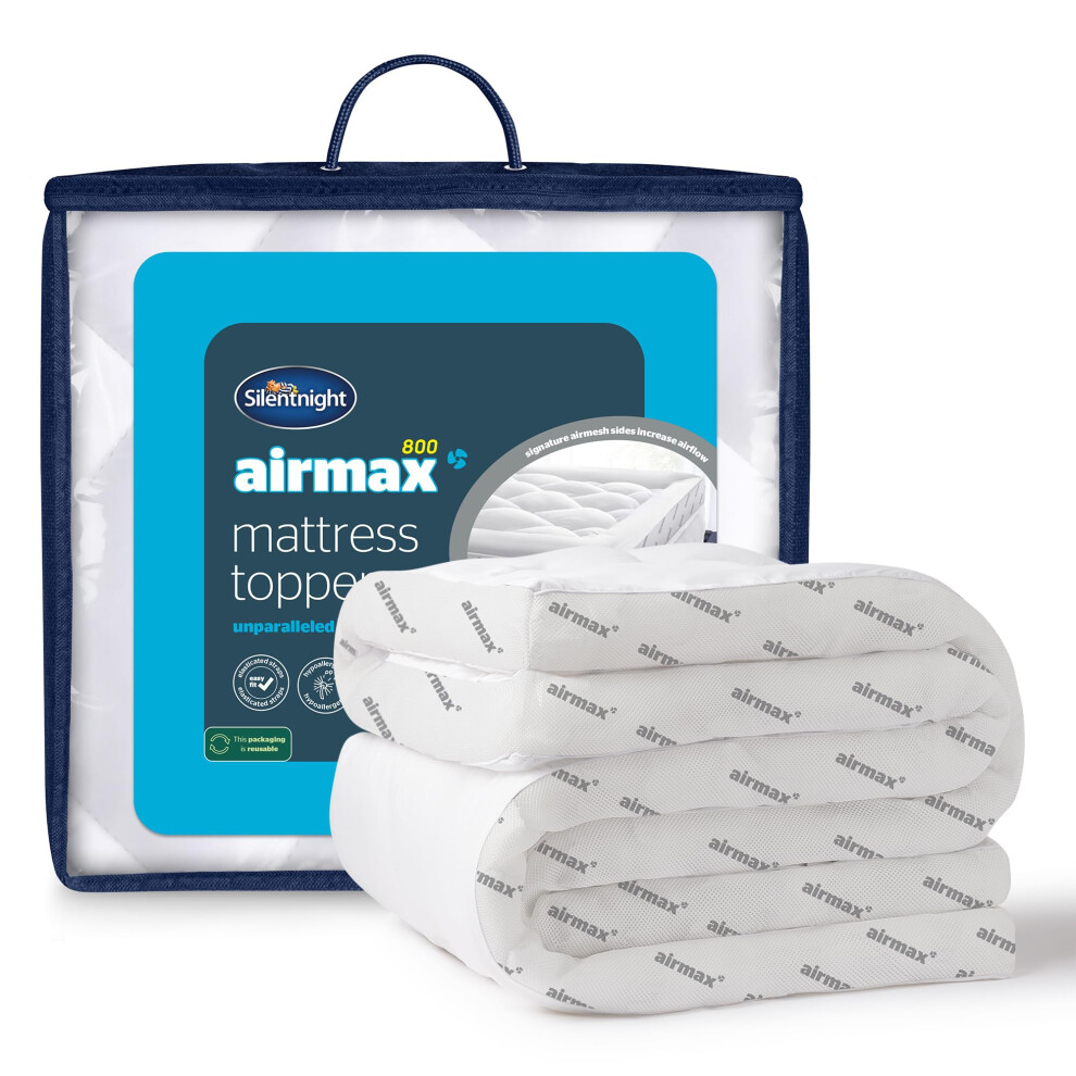 Silentnight Airmax 800 Mattress Topper White - Image 4