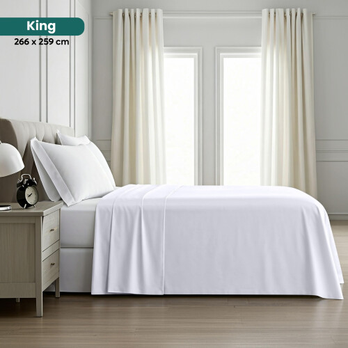 Utopia Bedding - Flat Sheet - King Size - White 2