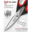 Kitchen Shears, 2-Pack Kitchen Scissors Heavy Duty Meat, Dishwasher Safe Cooking 2