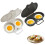 Microwave Egg Poacher With Lid & Handle, Dual Cavity Microwave Egg Poacher 1