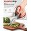 Kitchen Shears, 2-Pack Kitchen Scissors Heavy Duty Meat, Dishwasher Safe Cooking 3