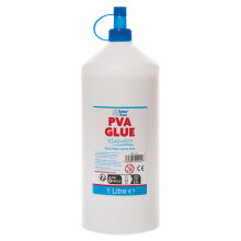Baker Ross FN078 Washable PVA Glue - Pack of 1 Bottle, 1 Litre, Multipurpose Glu