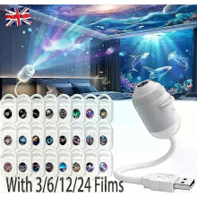 Nočné svetlo 2 v 1 Galaxy Projector s USB projekčnou lampou s 24 projekčnými filmami, Mini Galaxy Light new-rx