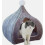 Niche pour chat/chien grise 30x30x40cm, compatible avec une utilisation intérieure 1
