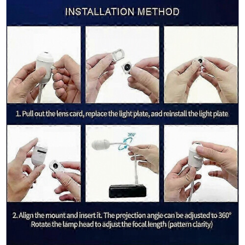 2 in 1 Galaxy Night Light Projector USB Lamp with 24 Projection Films Mini Star Sky Light 2