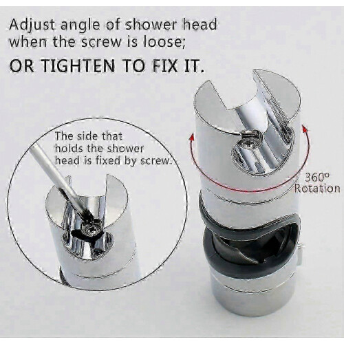 Chrome ABS Adjustable Shower Holder Replacement for 18-25mm Diameter Compatible with Handheld 1