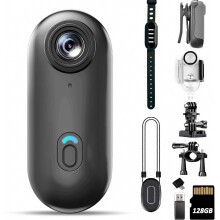 Mini telecamera indossabile 4K da 128 GB - Action body cam con audio e video - Registrazione impermeabile a mani libere - Videocamere i