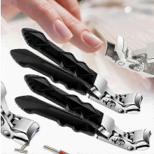 Tagliaunghie professionali con manico lungo per anziani, ganasce larghe e design curvo per unghie spesse e presa facile
