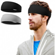 Antislip, elastische, vochtregulerende sporthoofdband voor mannen en vrouwen, geschikt voor workouts.