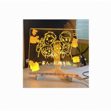 Tableau blanc lumineux à LED avec stylo 7 couleurs, tableau effaçable à sec en acrylique avec éclairage LED et support, tableau blanc d