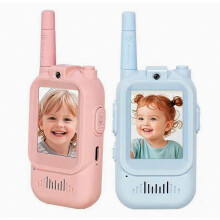 Lot de 2 talkies-walkies vidéo rechargeables portables pour enfants, pour garçons et filles de 3 à 12 ans.
