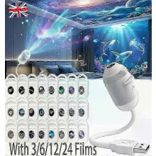 2-in-1 Galaxy Projector Nachtlampje USB-projectielamp met 24 projectiefilms, Mini Galaxy Light new-swk3