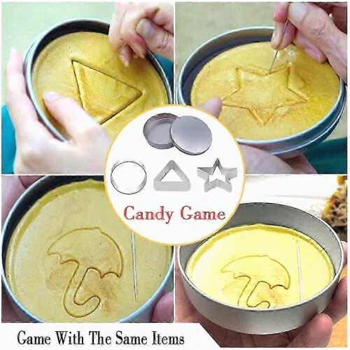 KATEA 6pcs Squid Dalgona Candy Cookie Kit, Cookie Cutter Set Candy Mold Biscuits Sugar Candy Making Tools, Cookie Cutters 2021 TV Realistic Korean Mov 1