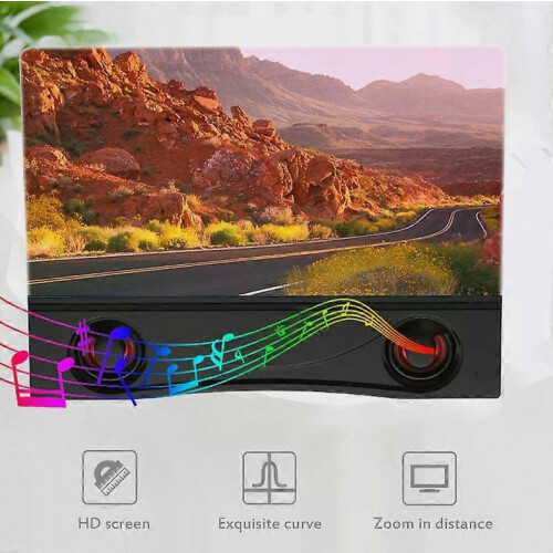 F12 UK 3D Mobile Phone Screen Magnifier Bluetooth Stereo Speaker HD Video Amplifier 2