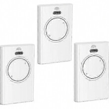 Set van 3 witte afstandsbedieningen, compatibel met het FAAC XT2 868 SLH-model (868 MHz, 2 kanalen), ter vervanging van poort- en garag