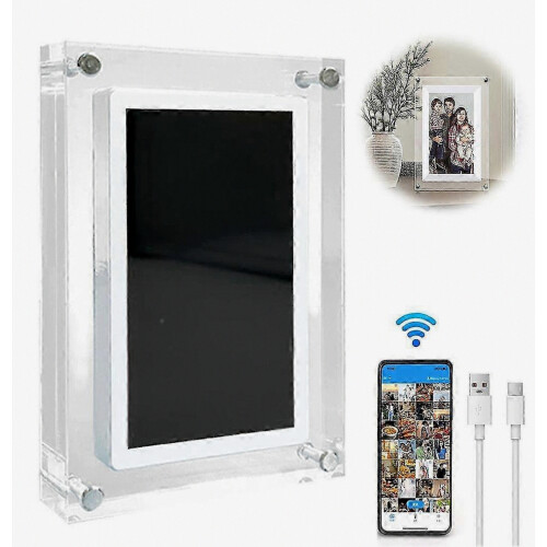 Digital Photo Frame 5inch HD IPS Transfer Photos via interface Type-C 4GB D9F1 1