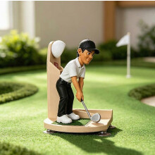 Flaschenöffner in Golf-Optik mit 3D-Figur, integriertem Deckelfach, vielseitiges Accessoire für Hausbar, Männerhöhle und Partys