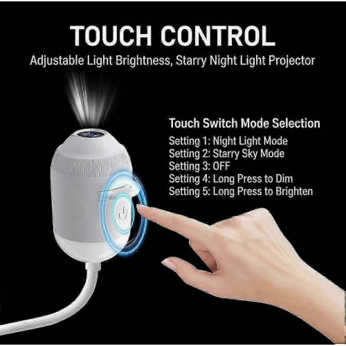HD Smart Dynamic 5D Holographic Night Light Projector, Plug and Play HD 2-in-1 2