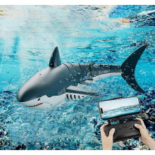 Jouet aquatique télécommandé 4DRC S6ionic en forme de requin avec caméra, jouet de natation électrique Megalodon RC pour enfants et adu