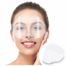 50 protectores faciales y oculares para ducha, viseras transparentes, protectores oculares, viseras protectoras para maquillaje, visera