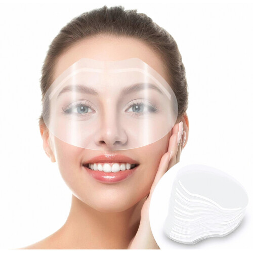 50 PCS Shower Face Eye ShieldsClear Visors Eye Protector Makeup Protective Eyebrow Shower Visor for Eyelash Extensions Eye Surgery Eyelid Surgery Lash