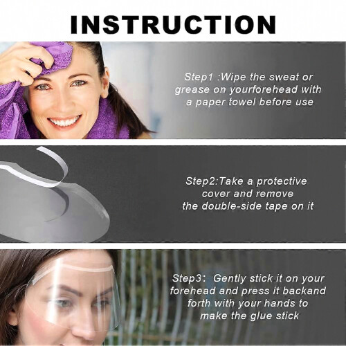 50 PCS Shower Face Eye ShieldsClear Visors Eye Protector Makeup Protective Eyebrow Shower Visor for Eyelash Extensions Eye Surgery Eyelid Surgery Lash 2