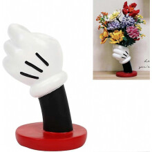 Vase en forme de main de souris de 18 cm, porte-pinceaux de maquillage créatif, vase unique, décoration de table, plantes en pot en rés