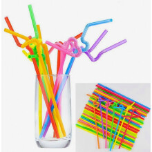 Pailles flexibles, sans BPA - Pailles souples de 26 cm (lot de 100)