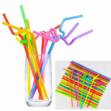 Pailles flexibles, sans BPA - Pailles souples de 26 cm (lot de 300)