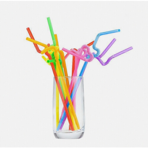Flexible Straws, Bpa- Bendy Drinking Straws 26cm 1000 Pcs 2