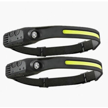 2-balenie Luxelight LED čelovky, široký lúč 230, nabíjateľná cez USB, inteligentný snímač pohybu, vodeodolná pre outdoorové aktivity