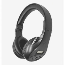 Casque radio FM sans fil avec récepteur intégré pour les activités de plein air comme la tonte de la pelouse, le jogging et la marche.